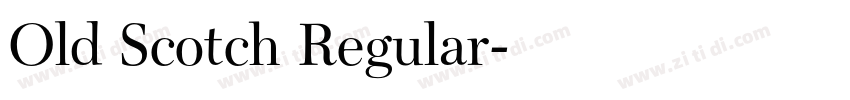 Old Scotch Regular字体转换